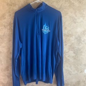 KY DERBY Woman Running Pullover sz L 1/4 Zip, Blue